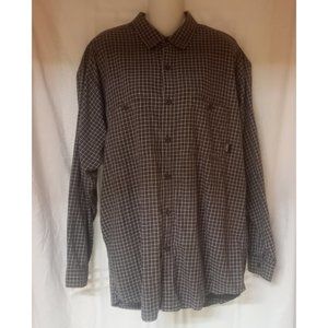 Patagonia Check Plaid Flannel Button Down Shirt in size Large EUC